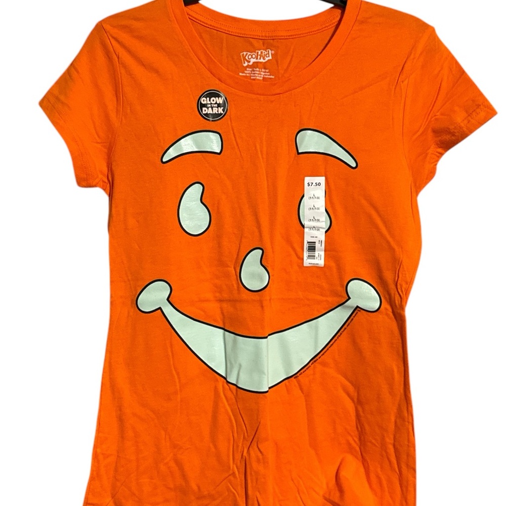 Orange Kool-Aid Smiley Face T-Shirt